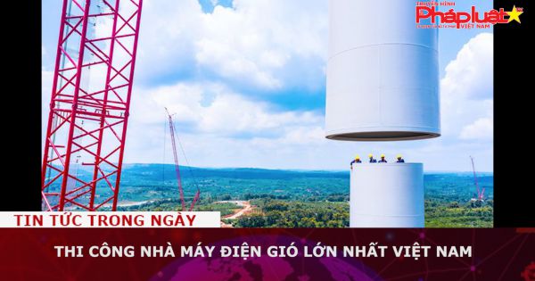 Thi công nhà máy điện gió lớn nhất Việt Nam