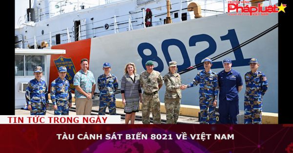 Tàu cảnh sát biển 8021 về Việt Nam