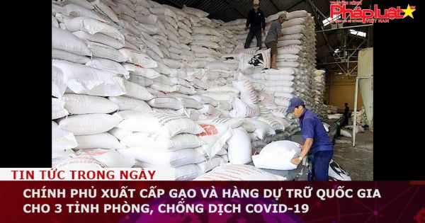 Chính phủ xuất cấp gạo và hàng dự trữ quốc gia cho 3 tỉnh phòng, chống dịch COVID-19