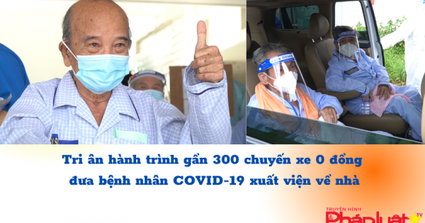 Tri ân hành trình gần 300 chuyến xe 0 đồng đưa bệnh nhân COVID-19 xuất viện về nhà