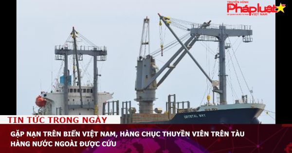 Gặp nạn trên biển Việt Nam, hàng chục thuyền viên trên tàu hàng nước ngoài được cứu