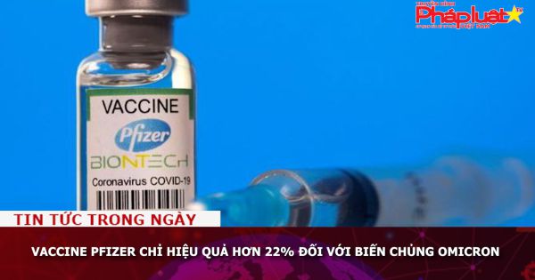 Vaccine Pfizer chỉ hiệu quả hơn 22% đối với biến chủng Omicron