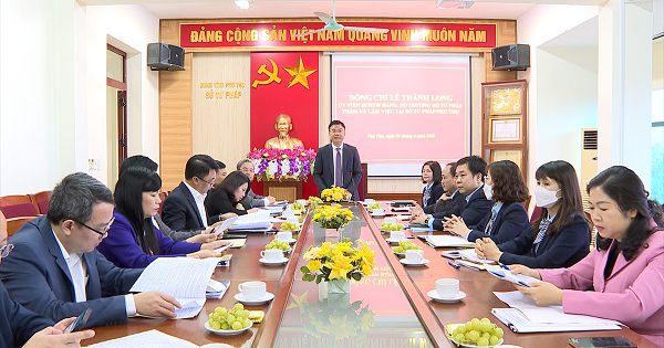 Bộ trưởng Bộ Tư pháp Lê Thành Long làm việc tại tỉnh Phú Thọ