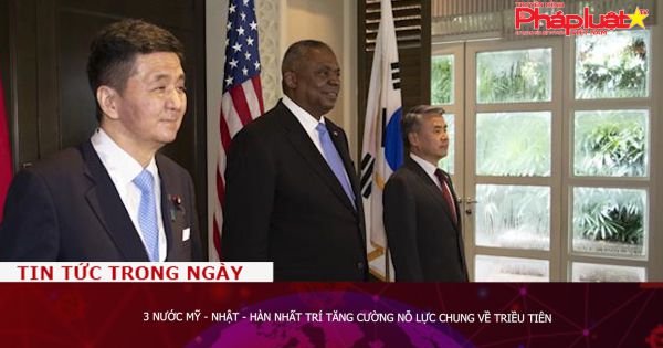 3 nước Mỹ - Nhật - Hàn nhất trí tăng cường nỗ lực chung về Triều Tiên
