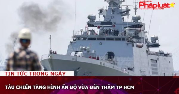 Tàu chiến tàng hình Ấn Độ vừa đến thăm TP HCM