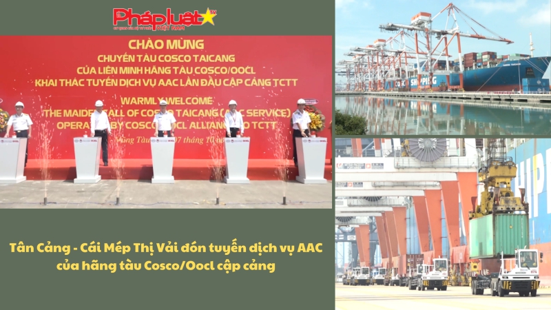 Tân Cảng - Cái Mép Thị Vải đón tuyến dịch vụ AAC của hãng tàu Cosco/Oocl cập cảng