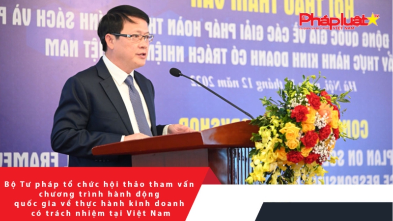 Bộ Tư pháp tổ chức hội thảo tham vấn chương trình hành động quốc gia về thực hành kinh doanh có trách nhiệm tại Việt Nam