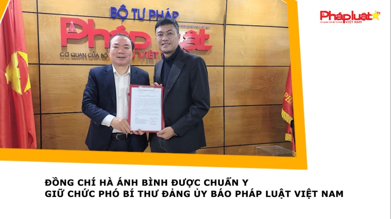 Đồng chí Hà Ánh Bình được chuẩn y giữ chức Phó Bí thư Đảng ủy Báo Pháp luật Việt Nam