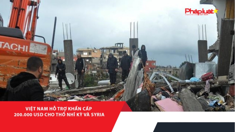 Việt Nam hỗ trợ khẩn cấp 200.000 USD cho Thổ Nhĩ Kỳ và Syria