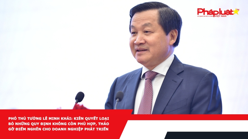 Phó Thủ tướng Lê Minh Khái: Kiên quyết loại bỏ những quy định không còn phù hợp, tháo gỡ điểm nghẽn cho doanh nghiệp phát triển