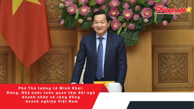 Phó Thủ tướng Lê Minh Khái: Đảng, Nhà nước luôn quan tâm đội ngũ doanh nhân và cộng đồng doanh nghiệp Việt Nam