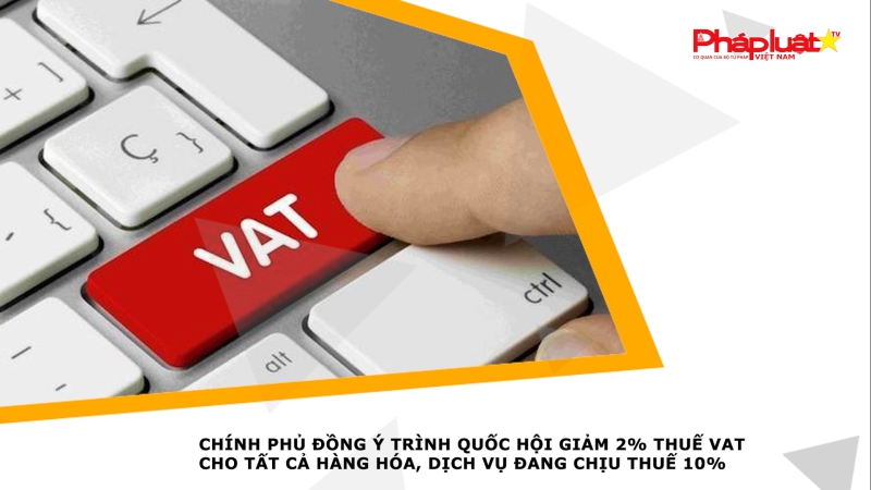 Chính phủ đồng ý trình Quốc hội giảm 2% thuế VAT cho tất cả hàng hóa, dịch vụ đang chịu thuế 10%