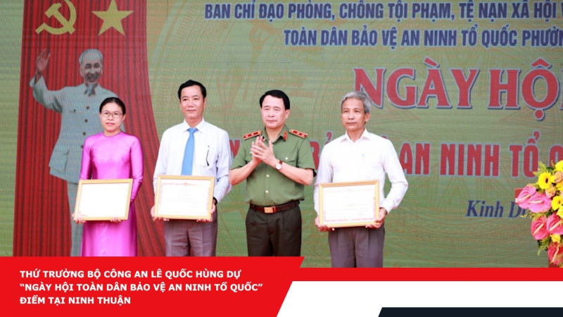 Thứ trưởng Bộ Công an Lê Quốc Hùng dự “Ngày hội Toàn dân bảo vệ An ninh Tổ quốc” điểm tại Ninh Thuận
