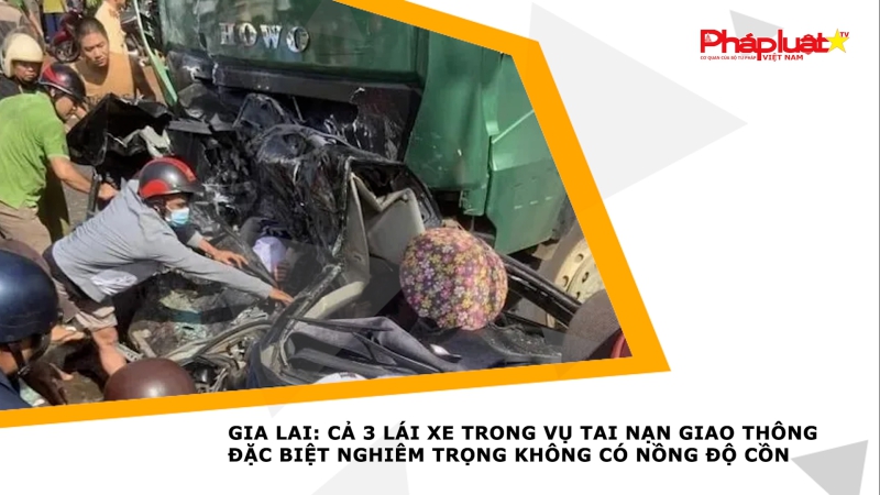 Gia Lai: Cả 3 lái xe trong vụ tai nạn giao thông đặc biệt nghiêm trọng không có nồng độ cồn