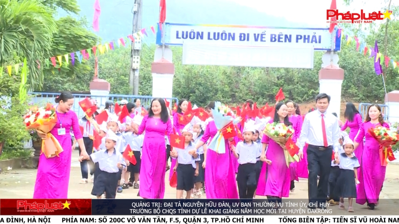 Quảng Trị: Đại tá Nguyễn Hữu Đàn dự Lễ khai giảng năm học mới tại huyện Đakrông