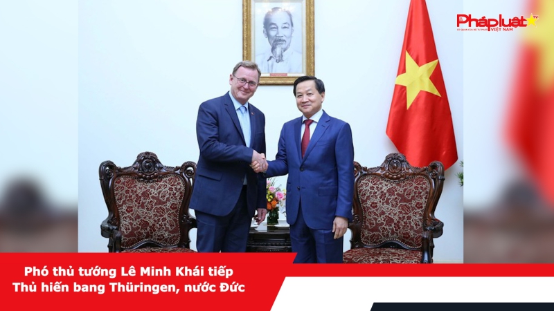 Phó thủ tướng Lê Minh Khái tiếp Thủ hiến bang Thüringen, nước Đức