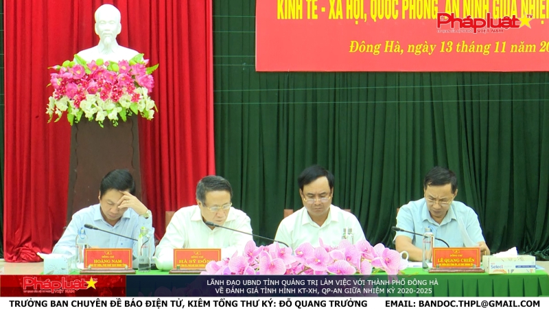 Lãnh đạo UBND tỉnh Quảng Trị làm việc với Thành phố Đông Hà về đánh giá tình hình KT-XH, QP-AN giữa nhiệm kỳ 2020-2025
