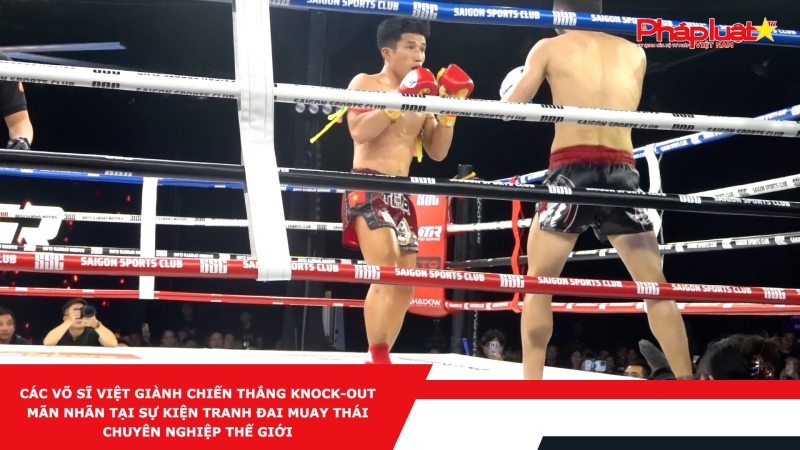 Các võ sĩ Việt giành chiến thắng knock-out mãn nhãn tại sự kiện tranh đai Muay Thái chuyên nghiệp thế giới