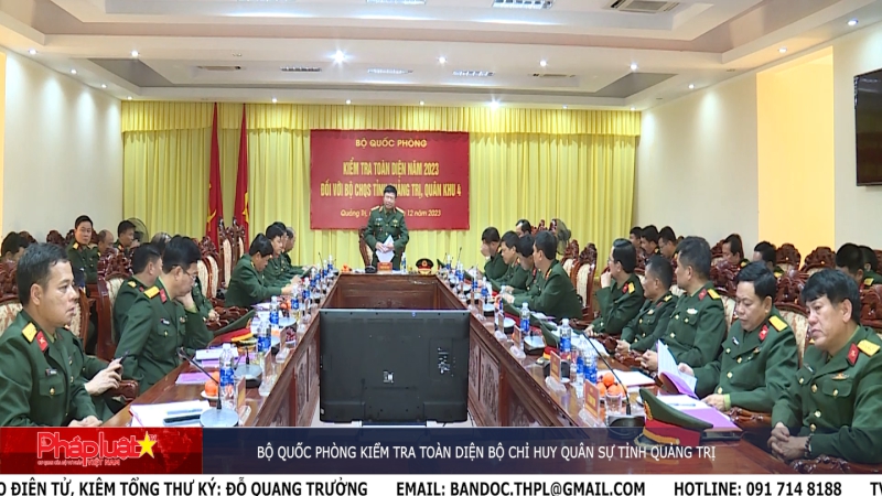 Bộ Quốc phòng kiểm tra toàn diện Bộ Chỉ huy Quân sự tỉnh Quảng Trị