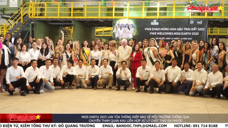 Miss Earth 2023 lan tỏa thông điệp bảo vệ môi trường thông qua chuyến tham quan Khu Liên hợp xử lý chất thải Đa Phước