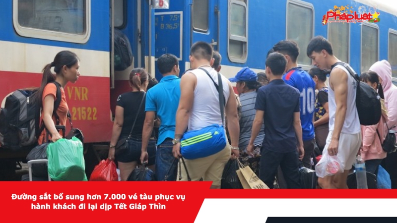 Đường sắt bổ sung hơn 7.000 vé tàu phục vụ hành khách đi lại dịp Tết Giáp Thìn