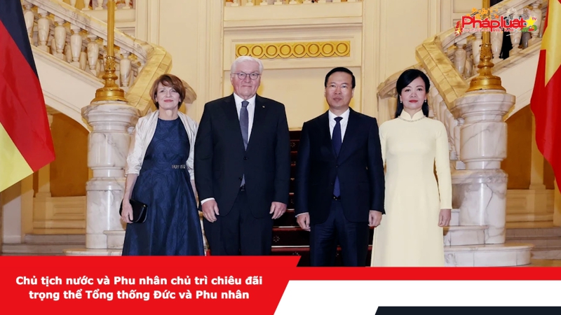 Chủ tịch nước và Phu nhân chủ trì chiêu đãi trọng thể Tổng thống Đức và Phu nhân