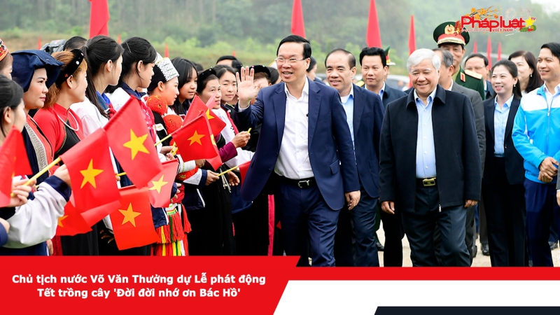 Chủ tịch nước Võ Văn Thưởng dự Lễ phát động Tết trồng cây 'Đời đời nhớ ơn Bác Hồ'
