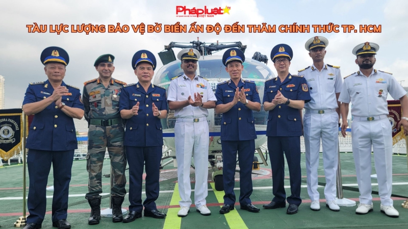 Tàu Lực lượng bảo vệ bờ biển Ấn Độ đến thăm chính thức TP. HCM