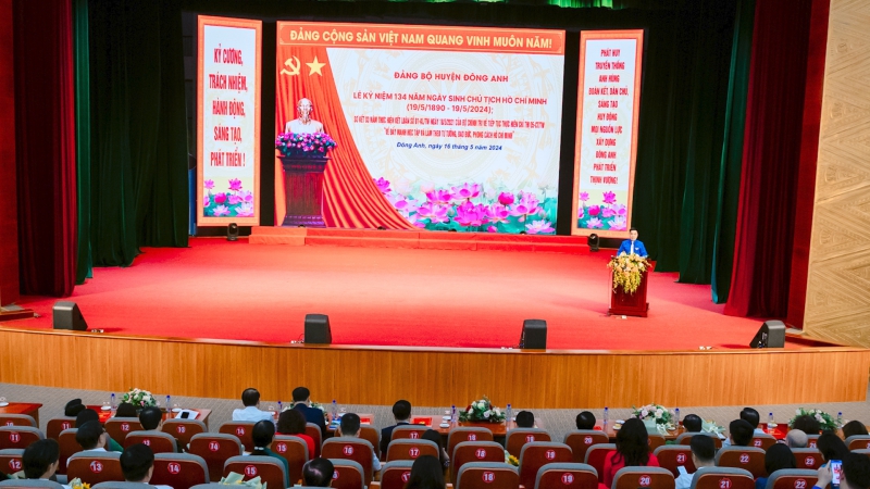 Huyện Đông Anh tổ chức lễ kỷ niệm 134 năm ngày sinh Chủ tịch Hồ Chí Minh