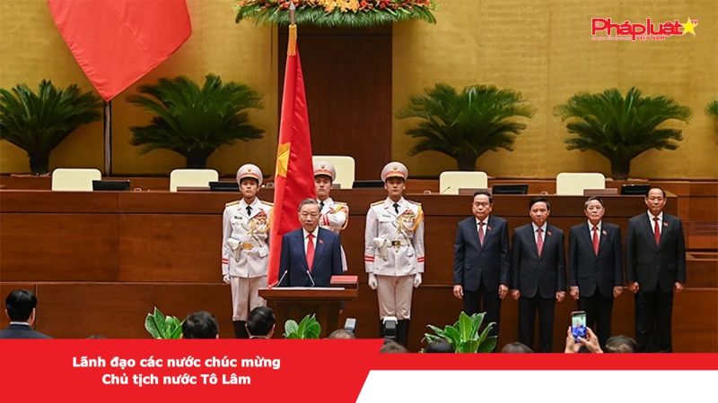 Lãnh đạo các nước chúc mừng Chủ tịch nước Tô Lâm