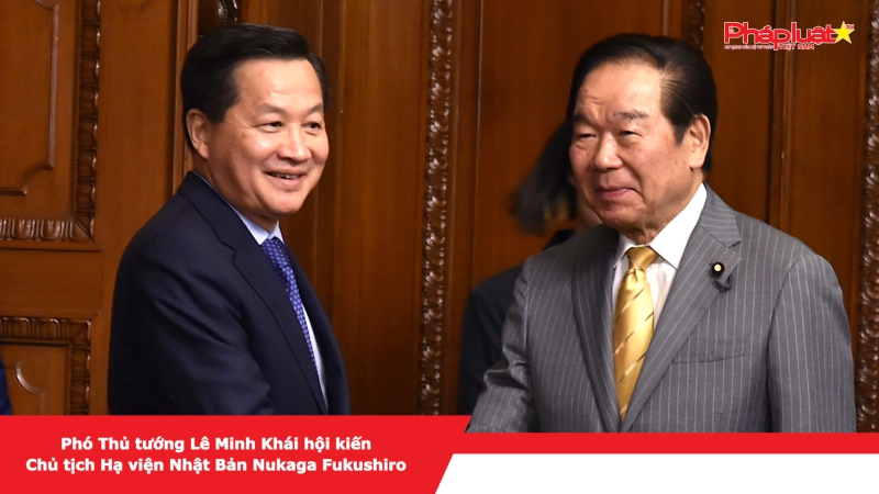 Phó Thủ tướng Lê Minh Khái hội kiến Chủ tịch Hạ viện Nhật Bản Nukaga Fukushiro