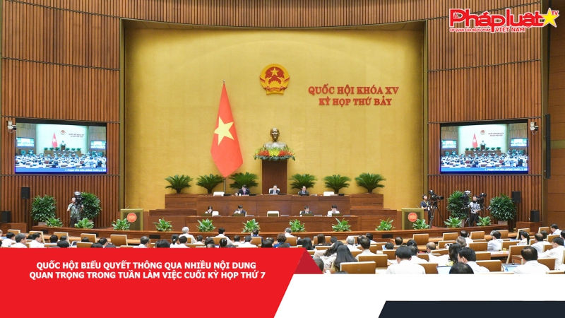Quốc hội biểu quyết thông qua nhiều nội dung quan trọng trong tuần làm việc cuối Kỳ họp thứ 7