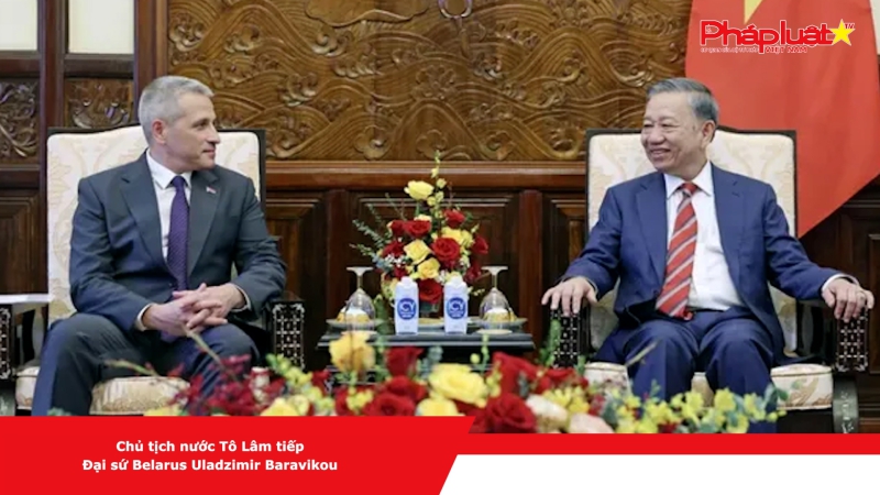 Chủ tịch nước Tô Lâm tiếp Đại sứ Belarus Uladzimir Baravikou