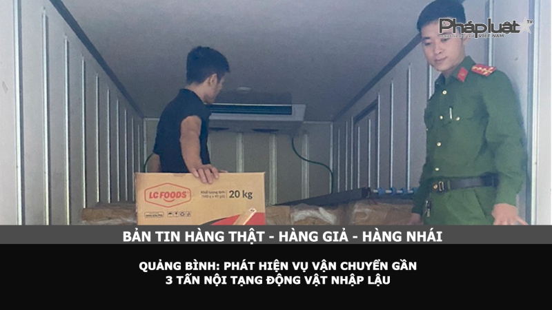 Bản tin chung tay cùng doanh nghiệp phòng chống Hàng gian- Hàng giả- Hàng nhái - Quảng Bình: Phát hiện vụ vận chuyển gần 3 tấn nội tạng động vật nhập lậu