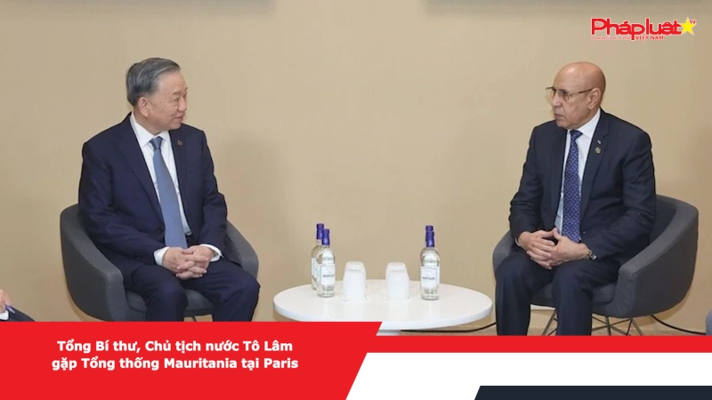 Tổng Bí thư, Chủ tịch nước Tô Lâm gặp Tổng thống Mauritania tại Paris