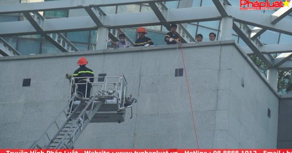 Diễn tập chữa cháy tòa nhà Trung tâm hành chính Đà Nẵng