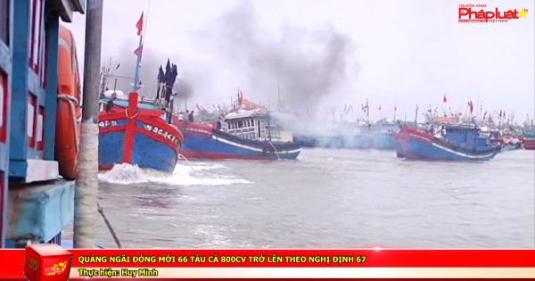 Quảng Ngãi đóng mới 66 tàu cá 800CV trở lên theo nghị định 67