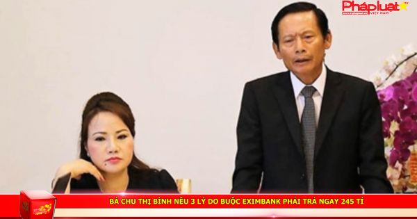 Bà Chu Thị Bình nêu 3 lý do buộc Eximbank phải trả ngay 245 tỉ