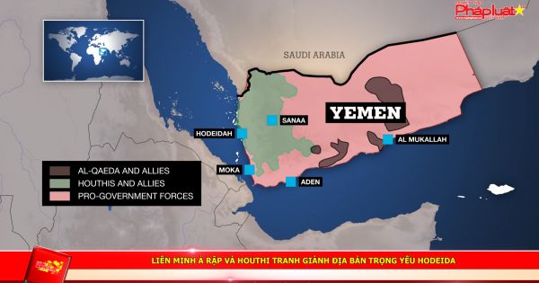 Liên minh Ả Rập và Houthi tranh giành địa bàn trọng yếu Hodeida