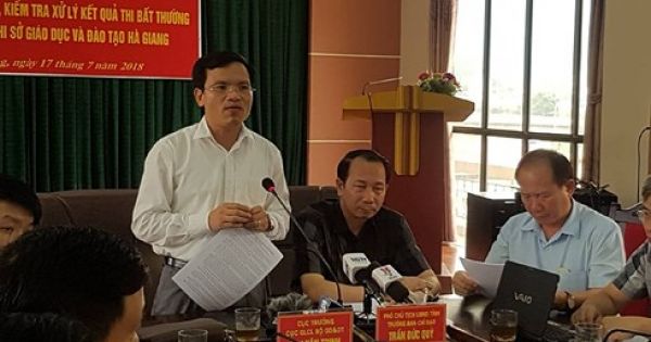 Khởi tố vụ án gian lận điểm thi tại Hà Giang