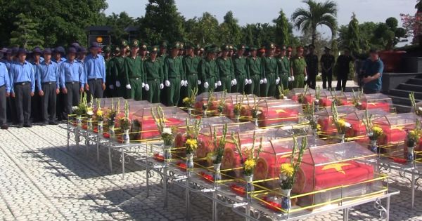 Long An: Đón nhận 269 hài cốt anh hùng liệt sỹ, quân tình nguyện Việt Nam tại Campuchia