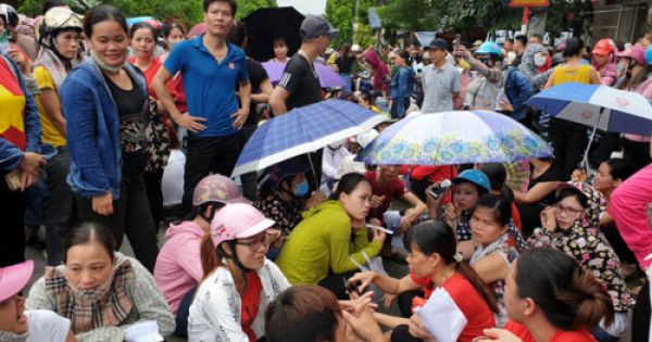 Ban lãnh đạo mới rút lui, hơn 2000 công nhân Cty KaiYang ở Hải Phòng tràn xuống đường đòi quyền lợi