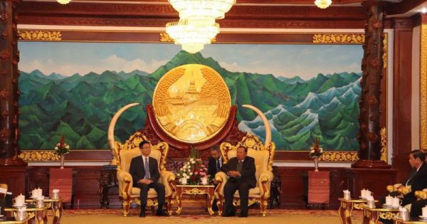 Bộ trưởng Lê Thành Long tiếp kiến Tổng Bí thư, Chủ tịch nước CHDCND Lào.
