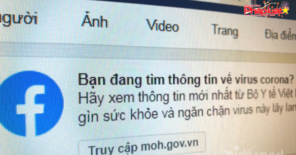 Tìm virus Corona trên Facebook, người dùng Việt Nam được chỉ tới website Bộ Y tế