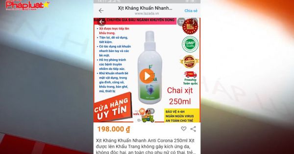 Công ty Phan An GREEN: Sản phẩm Xịt khử khuẩn cá nhân Anti Corona quảng cáo sai công dụng