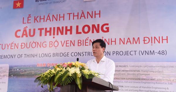 Thông xe cầu Thịnh Long trên tuyến đường bộ ven biển Nam Định