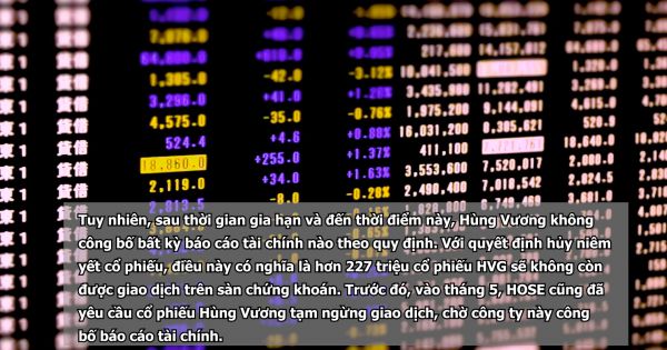 Hơn 220 triệu cổ phiếu 'vua cá' Hùng Vương bị hủy niêm yết