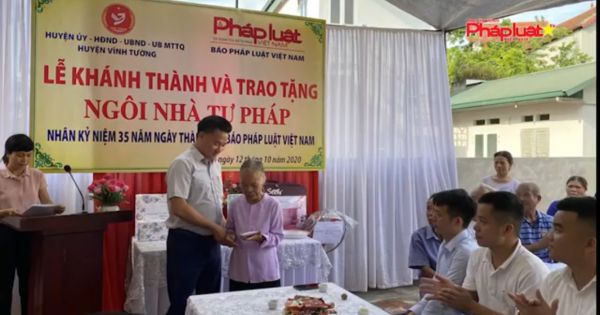 Văn phòng Báo Pháp luật Việt Nam khu vực phía bắc trao tặng “ngôi nhà tư pháp”