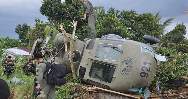 Rơi máy bay trực thăng quân sự ở Philippines, 7 người thiệt mạng