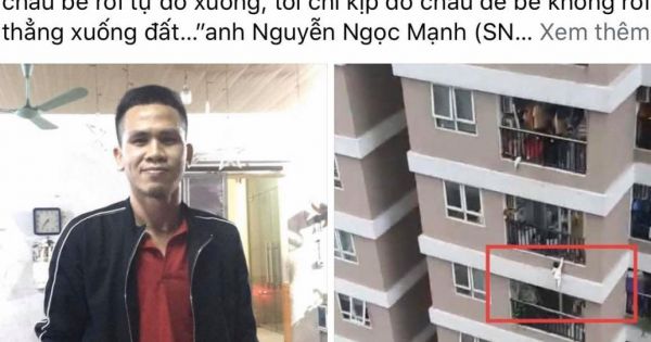 Thanh niên cứu bé gái ngã từ tầng 13 tại Hà Nội, cộng đồng mạng hết lời khen ngợi